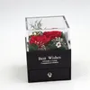 Dekorativa blommor kransar 1 st bevarad blommor presentförpackning Alla hjärtans dag akrylsimulering Rose färgglada smycken med giift boxdecor