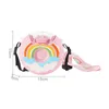Donut Creative Water Bottle With Straw Doughnut Kettle Leak Proof Cute Style Children Portable Travel School Cup 220307