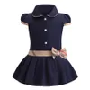 2022 Cotton Style Short New Sleeve Girls Dress Princess Party Casual Wear Kids Clothing Childres's Wear Summer 2-6 Years