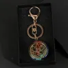 Porte-clés Reiki 7 Chakra Energy Orgonite Pendentif Porte-clés Hommes Femmes Yoga Guérison Coloré Puce Naturelle Pierre Orgone Porte-clés De Voiture