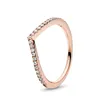 Nuovo di alta qualità popolare argento sterling 925 a buon mercato in oro rosa misura anelli di barretta sottili impilabili anelli rotondi del partito donne regali gioielli originali Pandora