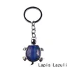 Anahtarlıklar kristal anahtarlar opal taş kaplumbağa kolye moda anahtarlık araba çanta çantası tokası anahtar tutucu zincirleri için anahtarlık