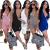 2022 Designer Damen Jumpsuits Ärmelloser Druck Sexy Strampler Elegante Mode Skinny Pullover Bequeme Clubwear Großhandel Artikel K286