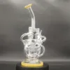 10 inches ljusgult hookah glas bong återvinningsrör vattenrör bongs rökrör