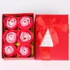 Sztuczny fałszywy kwiatowy pudełko na prezent róży pachnące mydło do kąpieli Kwiaty walentynki Dnia Matki Prezenty