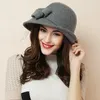 Berets Winter Hat For Women 1920s Gatsby Style Flower Warm Wool Fedora Cap Ladies Hats Cloche Bonnet Femme Felt FedorasBerets BeretsBerets