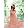 Elegante kant moederschap jurk fotografie rekwisieten lange jurken zwangere vrouwen kleding mooie zwangerschap foto prop opname 399 H1