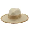 Paper Słomka Panama Hat Summer Wide Grzech Hats for Women Man Beach Caps UV Protect Mężczyzn Składany fedoras Cap Chapeu