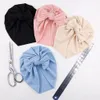 Ny vinterhöstbåge Beanie Nyfödd huvudet Baby Girls Cotton Twist Knot Stickan Turban Hat Spädbarn Varma sjukhushattskallar