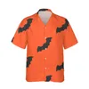 Męskie koszulki Jumeast 3d Halloween nietoperz nadruk horror hawajska koszula vintage men krótki rękaw mody męskie odzież streetwearmen's