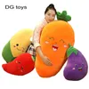 Super Soft Eggplant Carrot Cuddle Pillow Filled Caroon Vegetables Ornamental Corn Chili Duvet Bed Sleeping Tv J220704