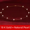 Chaînes en or jaune 18 carats collier de perles d'eau douce naturelles bijoux fins cadeau de mariage mariée XFX233Chains