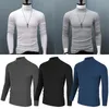 Homens camisetas Men's Bottoming Shirt T-shirt Manga Longa Tartaruga Pescoço Camisola Top Tee Extra Suave Inverno Quente Moda Sexy 315A