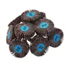 10pcs 80# Acessórios Lia de ferramenta Lixa de lixamento Rodas de polimento de aba de disco Definir roda do obturador para energia rotativa