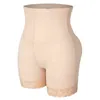 Vrouwen Hoge Taille Kant Butt Lifter Body Shaper Tummy Control Slipjes Boyshort Pad Shorts Heup Enhancer Shapewear Y220411