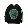 Men's Sweater New Street Fashion Hip Hop Personality Cartoon Letter Printing Loose Round Neck Pullover Coat