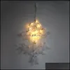LED-Licht Traumfänger Zwei Ringe Feder Traumfänger Windspiel Dekorative Wandbehang Mticolor 12Ms J2 Drop Lieferung 2021 Geschenksets Geschenk
