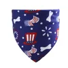 Pets Saliva Towel Flag Triangle Scarfs Dogs Collars Cat and Dog Independence Day Scarf Pet Headscarf BBB14701