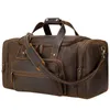 Duffel Çantalar Büyük Seyahat Çantası Orijinal Deri Vintage Stil Bagaj Erkekler Erkek Duffle Manduffel için Haftalık