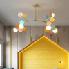 Lampy wiszące Postmodernistyczne oświetlenie żyrandola LED wielokolorowa seria gałęzi kwiatów Światło dla żywych jadalni domowe biuro sypialnie
