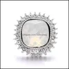 Clasps Hooks Radiant Colorf Rhinestone Chunk Clasp 18Mm Snap Button Zircon Sun Flower Charms Bk For Snaps Diy Jewelry Find Bdesybag Dhlqy