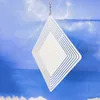 Sublimação por atacado Spinner de vento de metal forma quadrada Transferência de calor branco em branco de alumínio Sino de vento duplo lado de 10 polegadas de pingentes de Natal de 10 polegadas de 1 mm de espessura