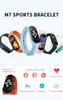 M7 Smart Wristbands IP67 Sport Sport Smart Watch Men Woman Plood Rate Rate Switch Switch Litness Sleuct for Android iOS