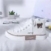 Kvinnors sneakers kawaii skor sport vulkaniserad hög topplägenhet casual mode björn våren söt hajuku canvas dropp 220812