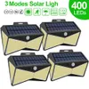 400 luci solari a LED luci solari per esterni 3 modalità lampade solari con sensore di movimento illuminazione lampione a luce solare impermeabile per giardino