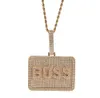 Collier personnalisé avec pendentif en lettres carrées pour hommes et femmes, collier en zircone cubique, cadeaux Hip Hop, bijoux 2578