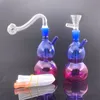 with 10mm oil bowl or tobacco bowl accessories rainbow color glass dab rig mini glass bubbler bongs and Herb tobacco water pipes hookah