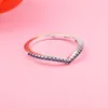 2022 VALENTINES NIEUWE RING 925 Sterling Silver Tijdloze wens Sparkling Blue Rings For Women Wedding Engagement Fine Jewelry Bague 196316C02