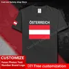 Austria Country Flag T Shirt Diy Fans de Jersey Custom Nombre Número de marca Camisetas de algodón suelto