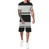 Tute Stili Uomo 2 pezzi Set sportivi atletici T-shirt e pantaloncini Set Tute in rete Completi versatili Abiti casual quotidiani I