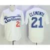 Chen37 Fashion Uomo Santurce Crabbers Puerto Rico Roberto Clemente Jersey 21 Cheap Black White Grey Stitched College Baseball Shirts