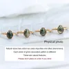 Lamoon Doğal Yeşil Yosun Akik Yüzüğü Kadınlar Vintage Taş Yüzükleri 925 STERLING Gümüş Altın Kaplama Takı Aksesuarları RI007