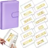 A6 PU Binder Borne Orçamento Dinheiro Organizador Pessoal Carteira 12 Bolsos Bolsos Dobradores Zipper para Planner Saving Money Jle13950