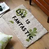 Tapis Chic Touffetage Vert Tapis De Bain Tapis De Salle De Bains Doux Fluffy Lettres Tapis Tapis De Sol Antidérapant Esthétique Maison Chambre Printemps DécorTapis