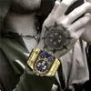 Orologi al quarzo di marca Oulm Uomo Orologio da polso impermeabile militare Orologio da uomo in acciaio inossidabile di lusso in oro Relogio Masculino 220530