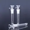 Vente en gros 10.5cm tige en verre avec bol à tabac 14mm 18mm tige mâle vers le bas pour plate-forme pétrolière fumer bong