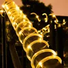 Luzes de tira de tubo de cordas 8 modos de jogo controle remoto bateria guirlanda de decoração diy de natal de natal casamentos de jardim de jardim iluminados LED