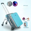 Suitcases Baby Can Sit And Ride Lazy Luggage Travel Trolley Suitcase Childrens Scooter LuggageSuitcases