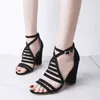 2022 women's shoes thick heel sandals are simple and fashionable