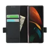 Äkta läderfodral för Samsung Galaxy Z Fold 2 Case Flip Book Card Plånbokskyddsskydd