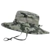 Camo Sports de plein air hommes pêche chapeau Camouflage seau pêcheur Camo Ripstop Jungle Bush chapeaux Boonies