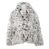 Hoge kwaliteit 2020 Winter Women Fashion Lynx Patroon Faux bont Coats Koreaanse elegante geknipte kraag nep Fur Outerwear A64 T220716