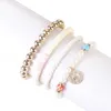 Bohemian Multilayer Pearl Beaded Bracelets & Bangles Charms For Women Bungee Cord Friendship Bracelet Fashion Jewelry Gift