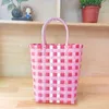 Shopping Bags Handmade Women's Handbags Luxury Tote Plastic Woven Basket Small Summer Beach Bag Designer FemaleShopping