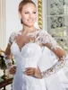 Custom Made 2022 Beautiful Court Train Illusion Transparent Back Beaded Lace Mermaid Spring Wedding Dresses Bridal Gowns