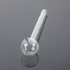 En stock 4 pouces clair Pyrex verre brûleur à mazout tuyaux type droit petit mini tabac handpipes accessoires pour fumer narguilé tuyau livraison gratuite